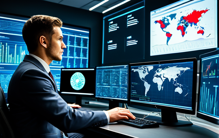 A focused professional male cybersecurity analyst, wearing a modest business suit and tie, sits at a high-tech desk in a modern, well-lit cybersecurity operations center. He is interacting with multiple holographic screens displaying complex network diagrams, real-time data streams, and automated threat alerts, representing SOAR and XDR capabilities. The environment is clean and organized, with server racks visible in the background. The scene emphasizes efficiency and advanced technology. fully clothed, appropriate attire, professional dress, safe for work, appropriate content, professional, perfect anatomy, correct proportions, natural pose, well-formed hands, proper finger count, natural body proportions, professional photography, cinematic lighting, ultra-detailed.