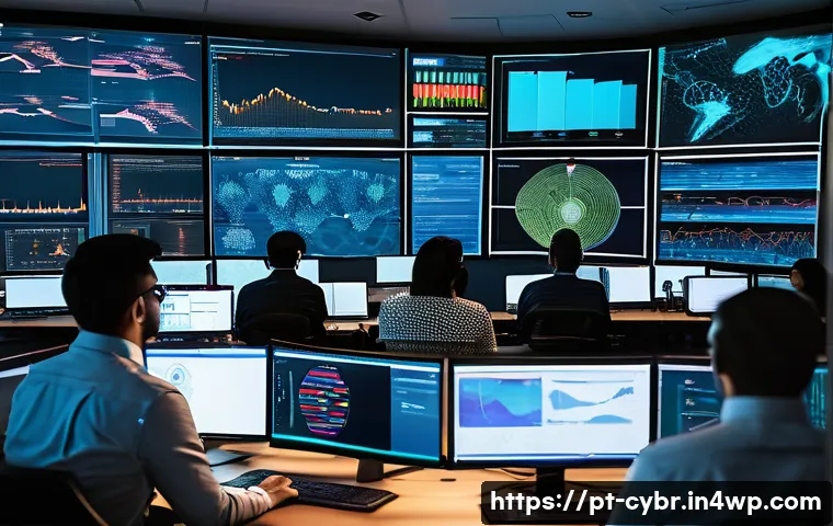사이버 보안 자동화 도구의 필수 요소 - A high-tech cybersecurity operations center in São Paulo, Brazil, showing a diverse team of professi...