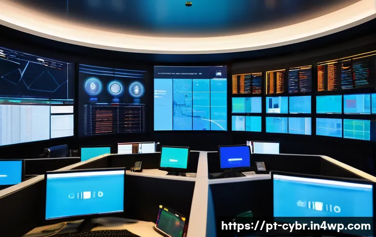 사이버 보안 자동화 도구와 인력 관리 - A modern corporate cybersecurity operations center in São Paulo, Brazil, featuring a diverse team of...